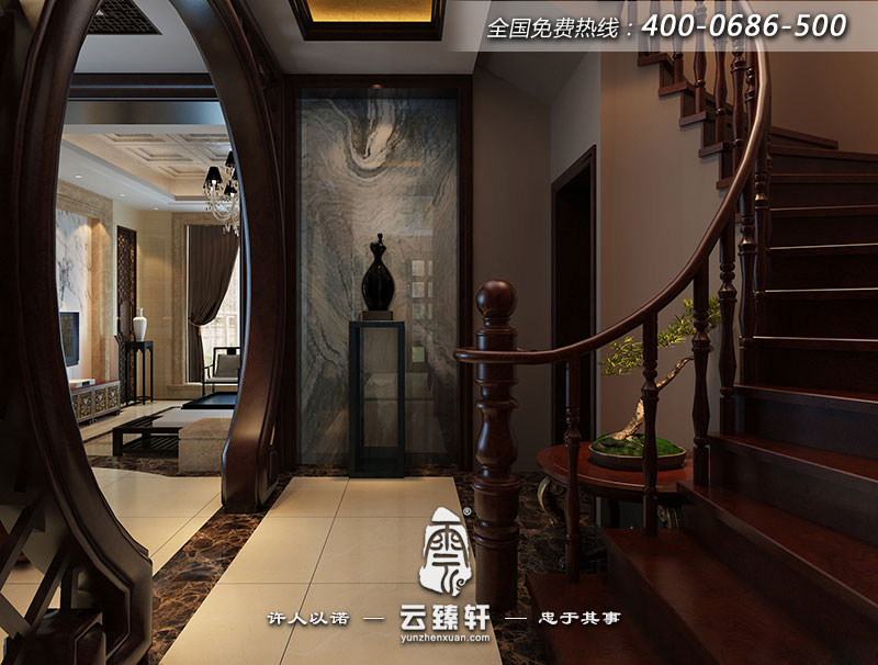 中式設(shè)計的客廳