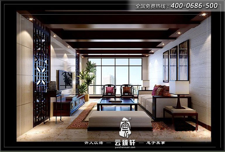 簡(jiǎn)中式客廳裝修效果圖