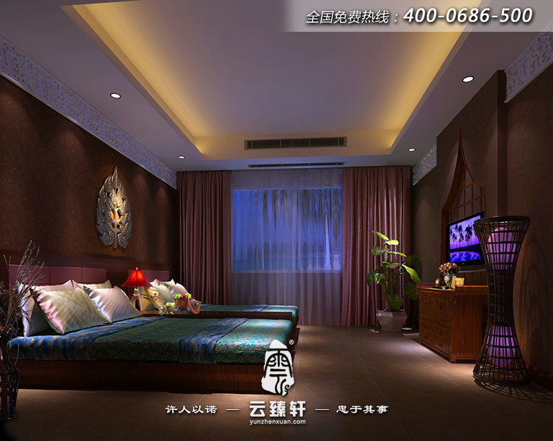 足療養(yǎng)生會所里面的標準房間休息