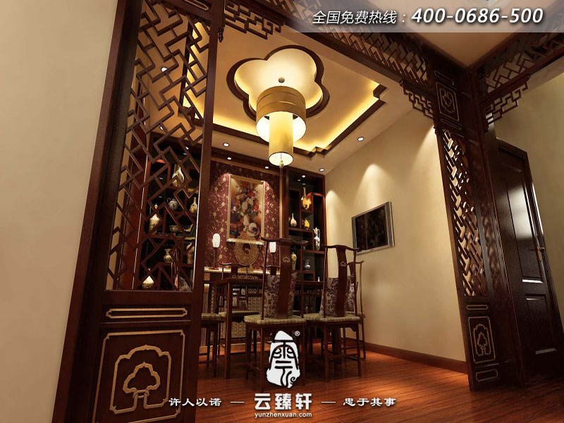 中式別墅餐廳設(shè)計(jì)效果圖